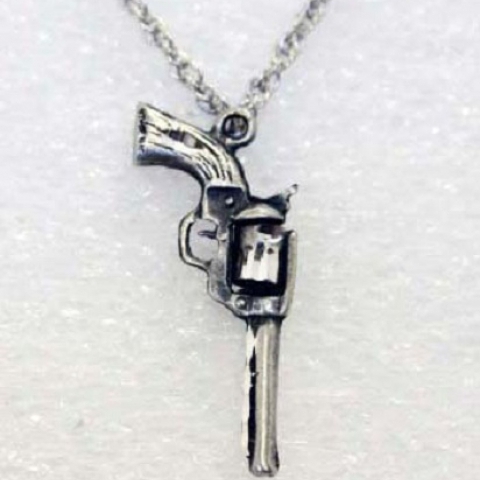 Pewter Gun Necklace