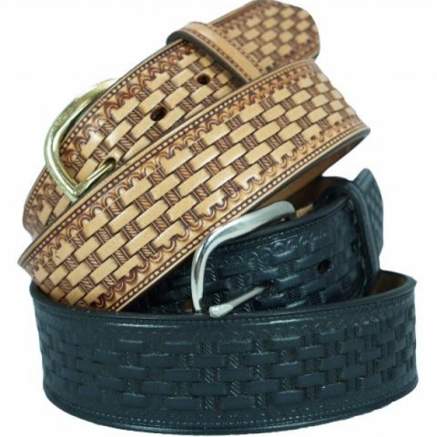 Basket Weave Leather Belts USA