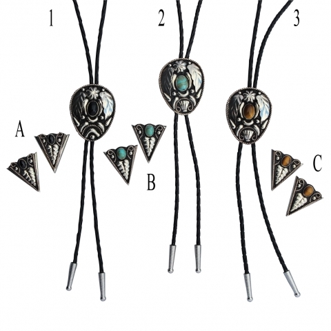 western bolo tie and collar tip